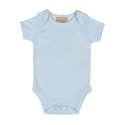 Body bébé manches courtes et col large en coton doux, 200 g/m²