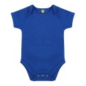 Body bébé manches courtes et col large en coton doux, 200 g/m²