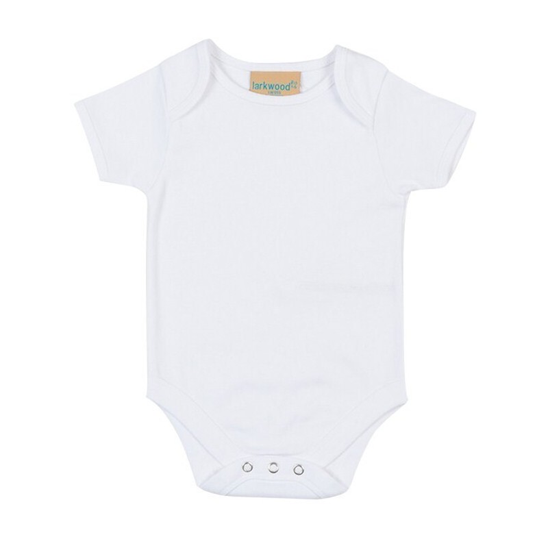 Body bébé manches courtes et col large en coton doux, 200 g/m²