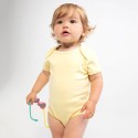 Body bébé extra doux manches courtes à boutons-pression, 160 g/m²