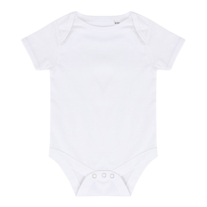 Body bébé extra doux manches courtes à boutons-pression, 160 g/m²