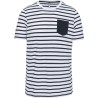 T-shirt marinière adulte avec poche sur le coeur, 160 g/m²
