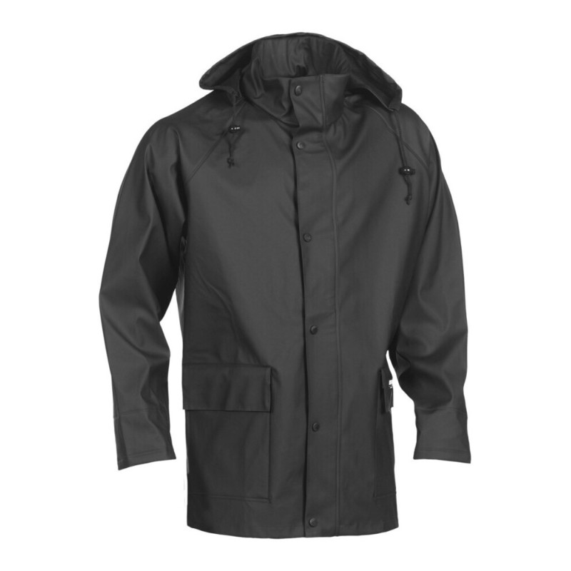 Veste de pluie imperméable et coupe-vent à capuche, 345 g/m²