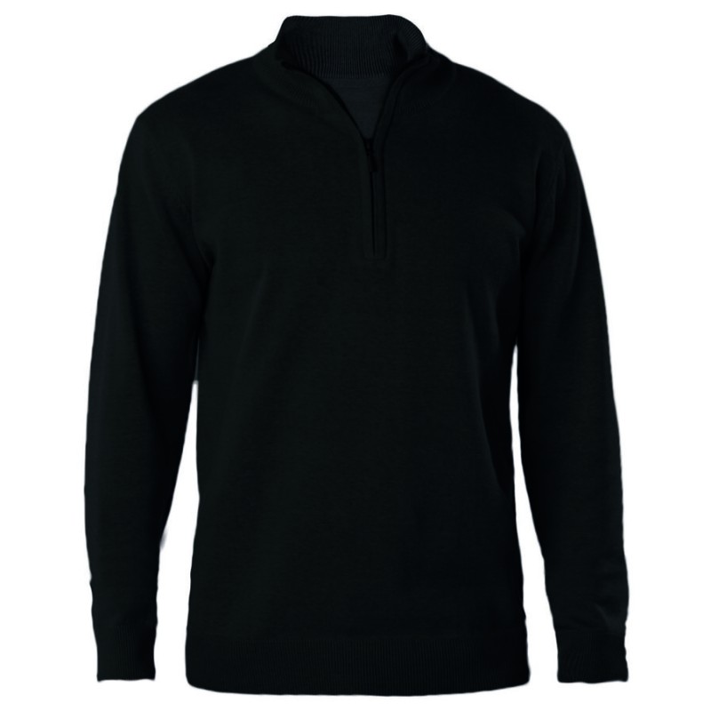 Pull ajusté avec col cheminé 1/4 zip, 290 g/m²