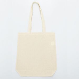 Tote bag, sac shopping avec soufflet bas, anses longues, 140 g/m²