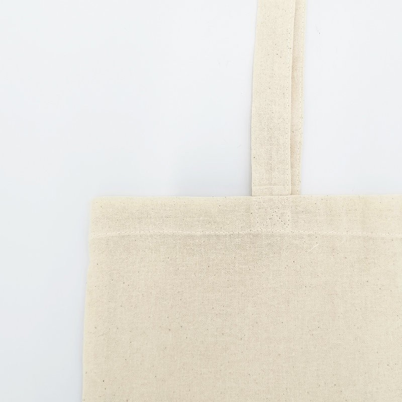 Tote bag, sac shopping avec soufflet bas, anses longues, 140 g/m²