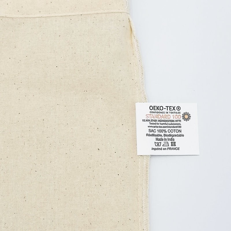 Tote bag, sac shopping avec soufflet bas, anses longues, 140 g/m²