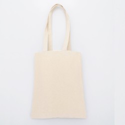 Mini tote bag, anses longues, 100% coton, 140 g/m²