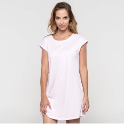 T-shirt robe femme à manches courtes sans étiquette en coton, 150 g/m²