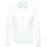 Sweat-shirt col zippé en molleton gratté, 280 g/m²