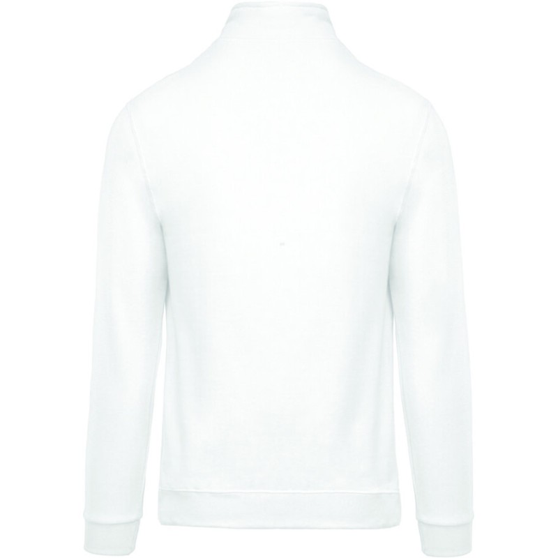 Sweat-shirt col zippé en molleton gratté, 280 g/m²