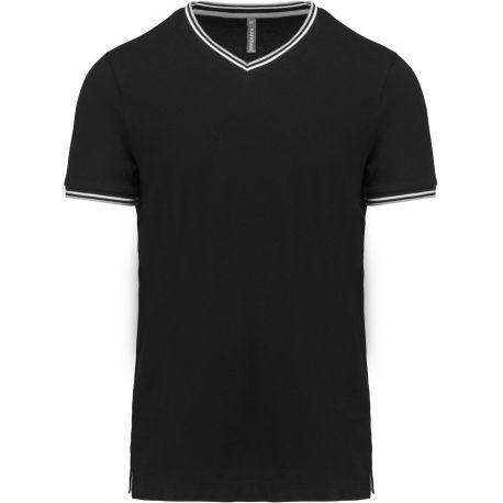 T-shirt homme en maille piquée col V, 100% coton, 170 g/m²