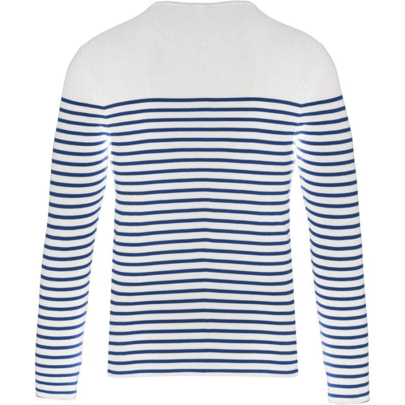 Marinière homme col rond à manches longues en coton, 220 g/m²