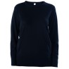 Pull femme col rond coupe cintrée en coton et acrylique, 290 g/m²