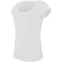T-shirt femme col bateau à manches courtes en coton, 180 g/m²