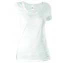 T-shirt femme manches courtes en coton et élasthanne, 160 g/m²