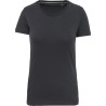 T-shirt femme vintage col rond sans étiquette de marque, 200 g/m²