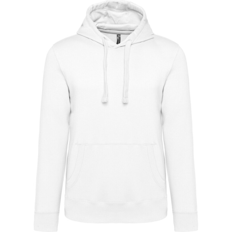 Sweat à capuche doublée en nid d'abeille avec cordon plat, 300 g/m²