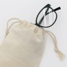 Sac de rangement à lunettes, fermeture par double cordelettes, 140 g/m²