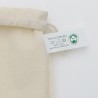 Sac de rangement, fermeture double cordelettes, coton BIO, 140 g/m²