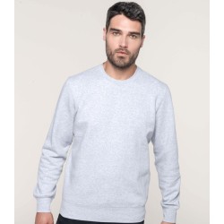 Sweat-shirt col rond en molleton gratté, manches montées, 300 g/m²