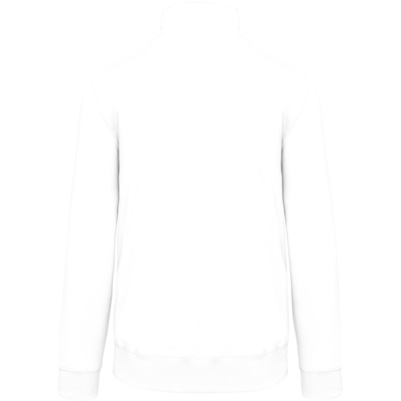 Sweat col 1/4 zip en molleton gratté lavable à 60°C, 300 g/m²