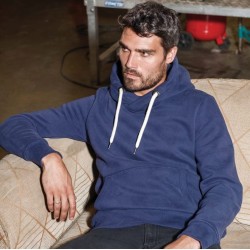 Sweat-shirt vintage à capuche sans étiquette de marque, 350 g/m²