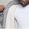Veste vintage molleton doublée sherpa homme sans étiquette de marque