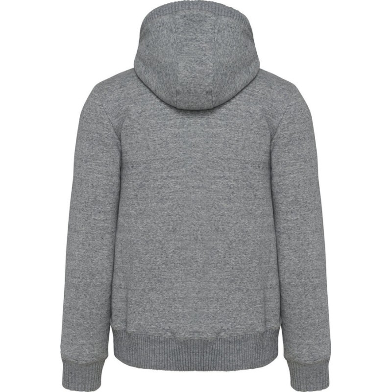 Veste vintage molleton doublée sherpa homme sans étiquette de marque