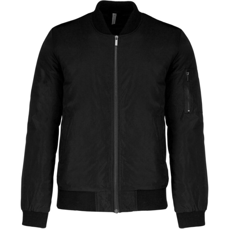 Blouson bomber pour homme doublure matelassée, fermeture zippée