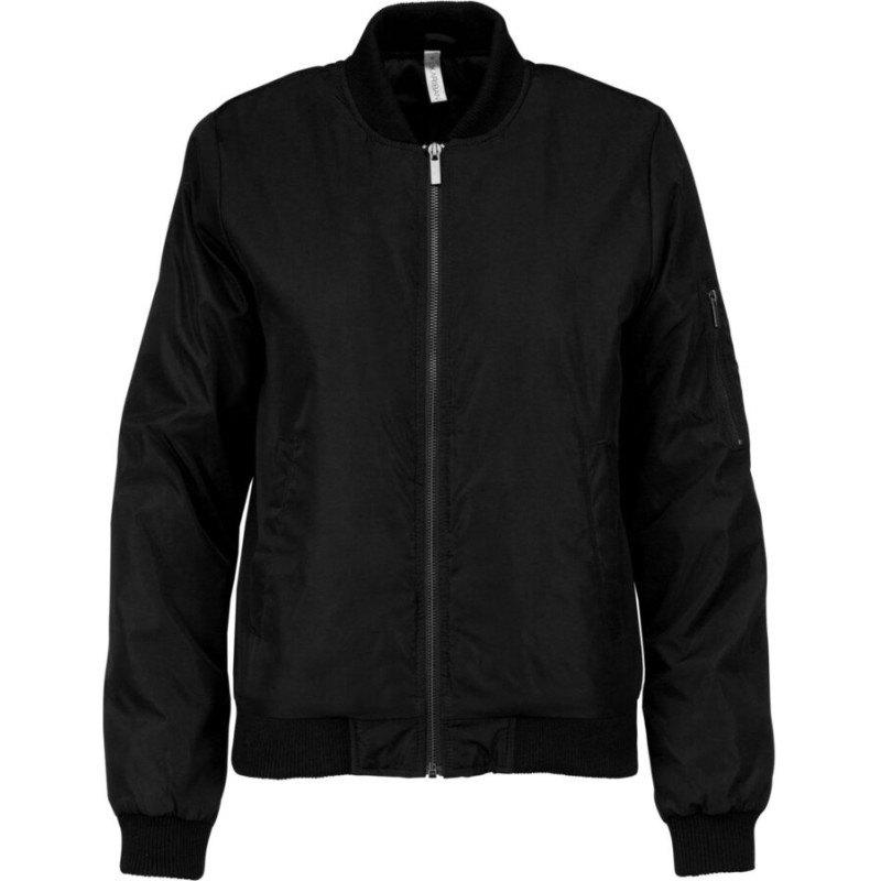 Blouson bomber pour femme doublure matelassée, fermeture zippée