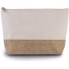 Pochette en coton avec base en toile de jute, 310 g/m²