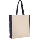Sac cabas bicolore en coton avec soufflet, 310 g/m²