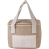 Sac isotherme en jute, intérieur isolant, avec poche extérieure en coton