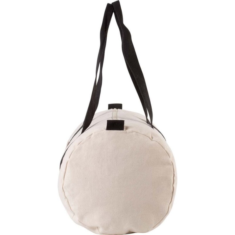 Sac polochon en toile de coton, fermeture zippée, 310 g/m²