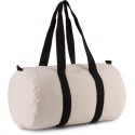 Sac polochon en toile de coton, fermeture zippée, 310 g/m²