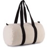 Sac polochon en toile de coton, fermeture zippée, 310 g/m²