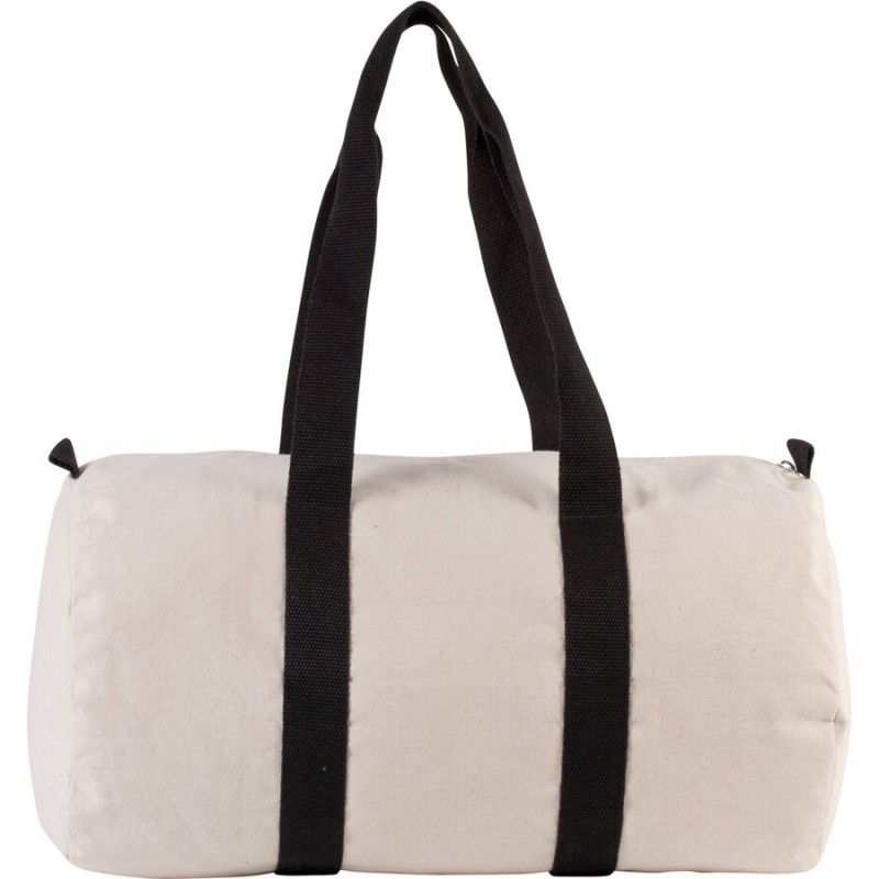 Sac polochon en toile de coton, fermeture zippée, 310 g/m²