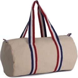 Sac polochon en toile de coton, fermeture zippée, 310 g/m²