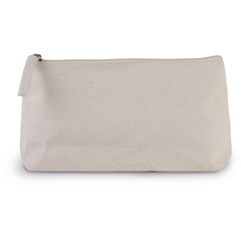 Trousse en coton canvas et fermeture unies, 360 g/m²