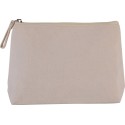 Trousse en coton canvas et fermeture unies, 360 g/m²