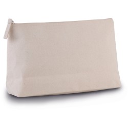 Trousse en coton canvas et fermeture unies, 360 g/m²