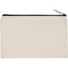 Pochette en coton avec fermeture éclair contrastée, 310 g/m²