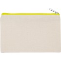 Pochette en coton avec fermeture éclair contrastée, 310 g/m²