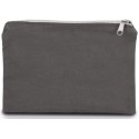 Pochette en coton avec fermeture éclair contrastée, 310 g/m²