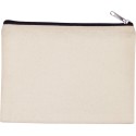 Pochette en coton avec fermeture éclair contrastée, 310 g/m²
