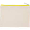 Pochette en coton avec fermeture éclair contrastée, 310 g/m²
