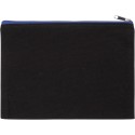 Pochette en coton avec fermeture éclair contrastée, 310 g/m²