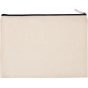 Pochette en coton avec fermeture éclair contrastée, 310 g/m²