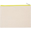 Pochette en coton avec fermeture éclair contrastée, 310 g/m²